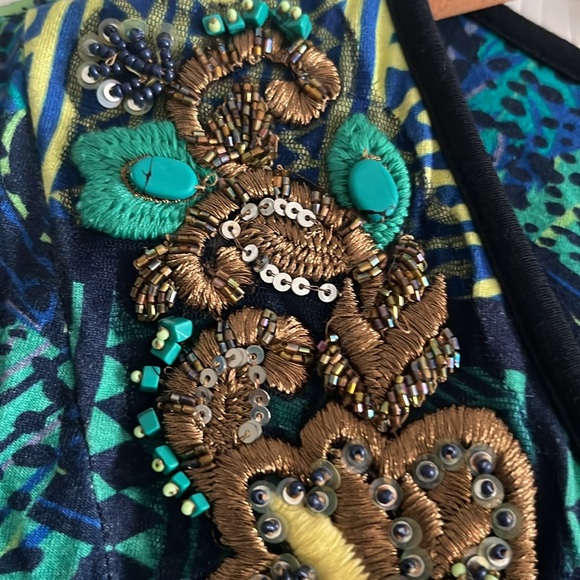 Soft Surrounding Beaded Sequence Blouse Large - Picture 4 of 4